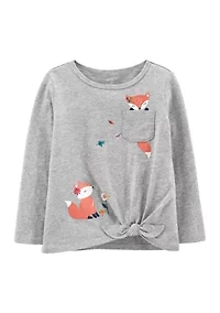 Baby Girls Fox Top