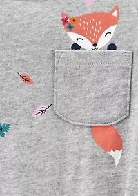 Baby Girls Fox Top
