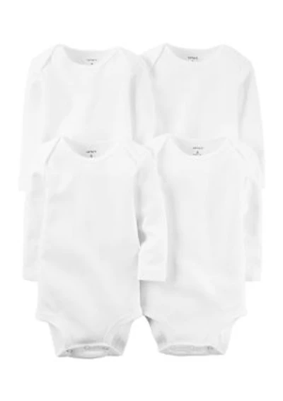 Baby Girls 4-Pack of Cotton Bodysuits