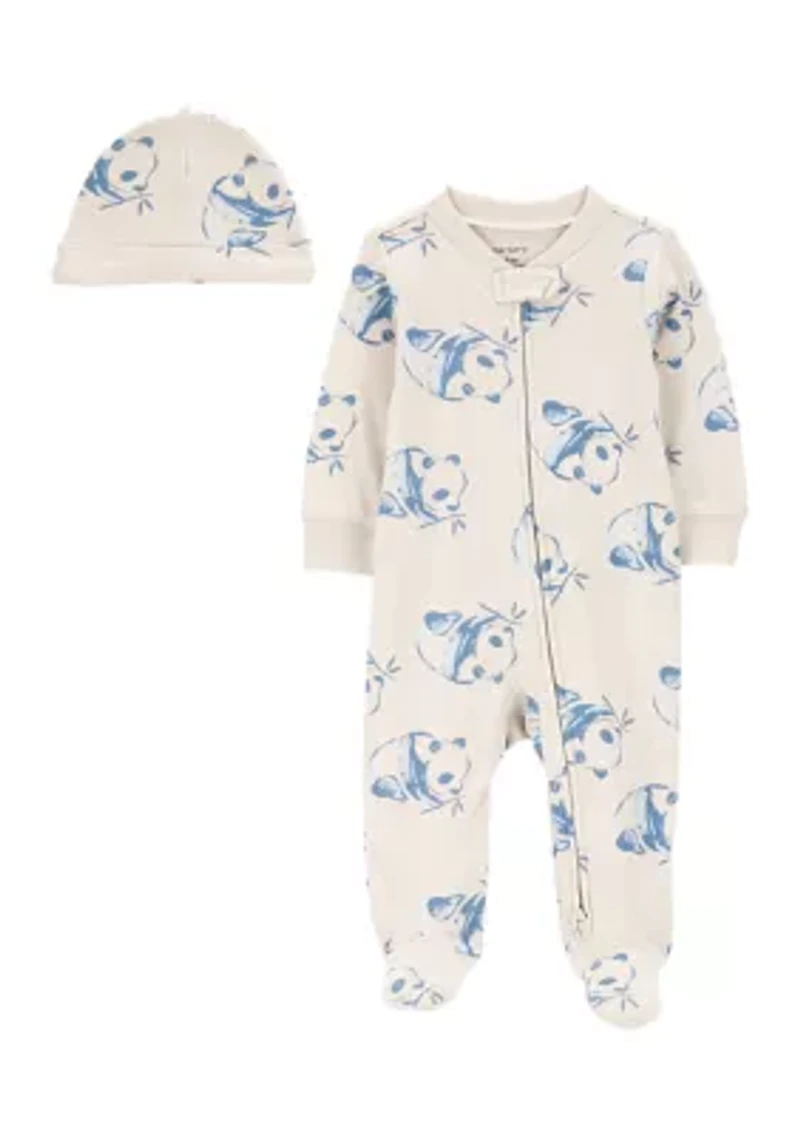 Baby Boys Sleep & Play Set with Cap
