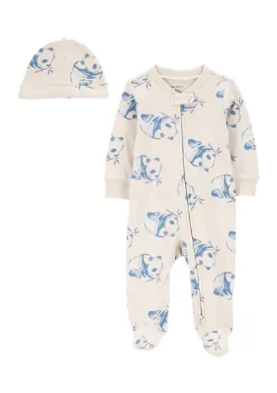 Baby Boys Sleep & Play Set with Cap
