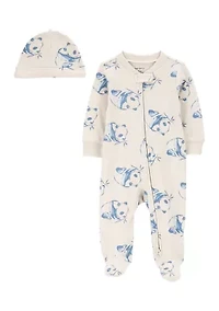Baby Boys Sleep & Play Set with Cap