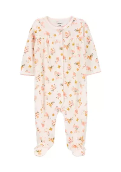 Baby Girls Floral Printed Sleep One Piece