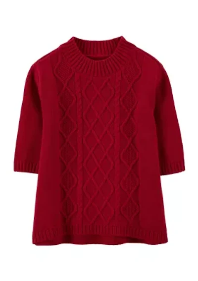 Baby Girls Cable Knit Sweater Dress