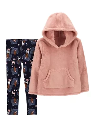 Baby Girls Hooded Pullover Set