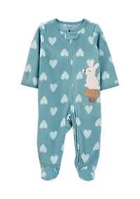 Baby Girls Printed Footie Pajamas
