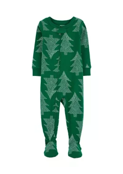 Baby Boys Christmas Printed Footie Pajamas