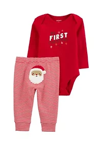 Baby Girls Christmas Bodysuit Set
