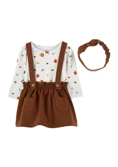 Baby Girls Thanksgiving Bodysuit Set