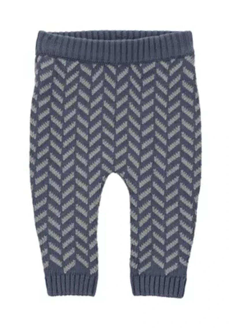 Baby Girls Printed Sweater Knit Pants