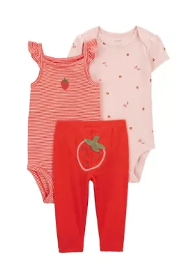 Baby Girls 3-Piece Strawberry Character Set