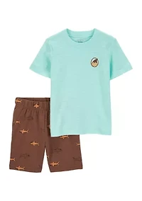 Baby Boys Short Sleeve Shark Set