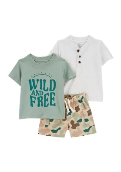 Baby Boys Wild and Free Camo Set