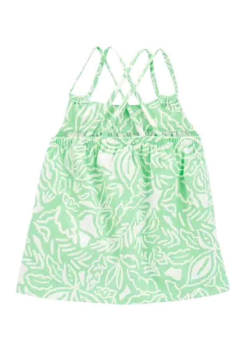 Baby Girls Sleeveless Tropical Shorts Set
