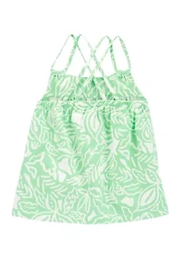 Baby Girls Sleeveless Tropical Shorts Set