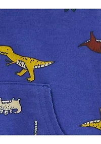 Baby Boys Dino Hooded One Piece Pajama