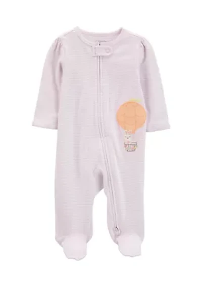 Baby Girls Hot Air Balloon One Piece Pajama