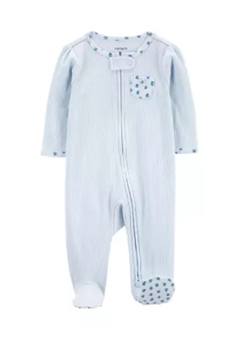 Baby Girls Printed One Piece Pajama