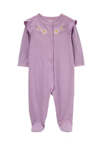 Baby Girls Floral One-Piece Pajama