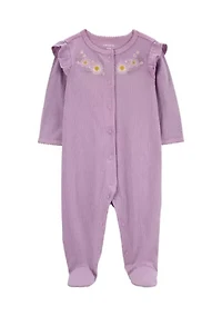 Baby Girls Floral One-Piece Pajama