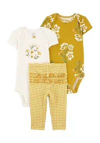 Baby Girls Floral Ruffle Set