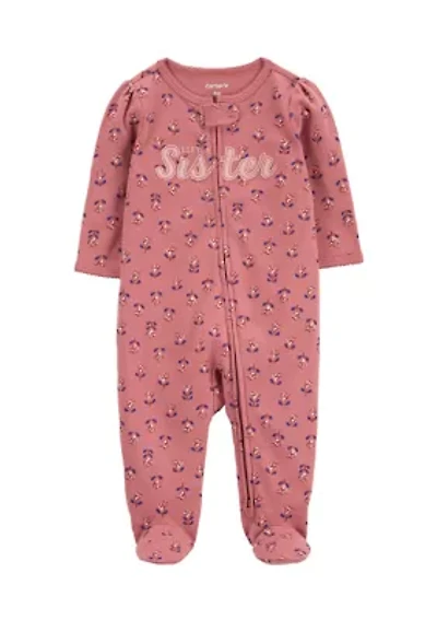 Baby Girls Printed One-Piece Pajama