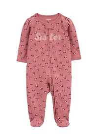 Baby Girls Printed One-Piece Pajama