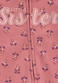 Baby Girls Printed One-Piece Pajama