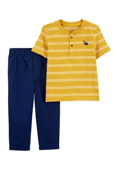 Baby Boys Striped Shirt and Pants Set