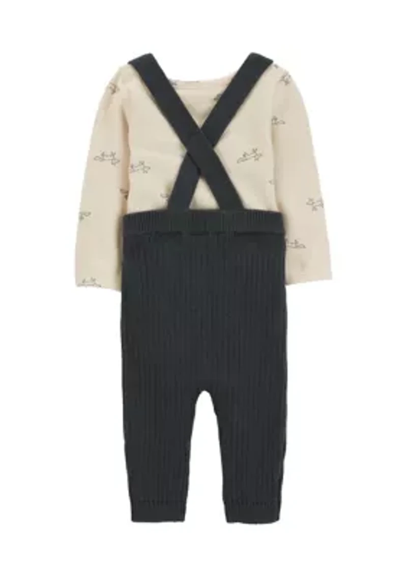 Baby Boys Printed Bodysuit and Coveralls Set