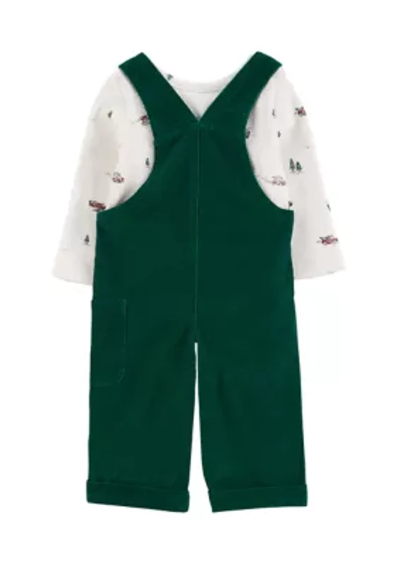 Baby Boys Corduroy Overalls Set