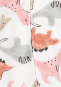Baby Girls Microfleece Printed Footie Pajamas