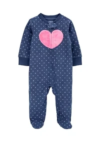 Baby Boys Microfleece Printed Footie Pajamas