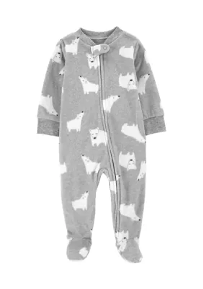 Baby Boys Microfleece Footie Pajamas