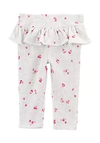 Baby Girls Valentine's Printed Bodysuit and Tutu Leggings Set