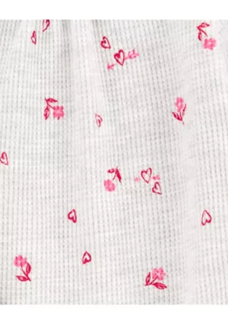 Baby Girls Valentine's Printed Bodysuit and Tutu Leggings Set