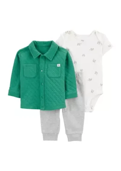 Baby Boys 3 Piece Cardigan Set