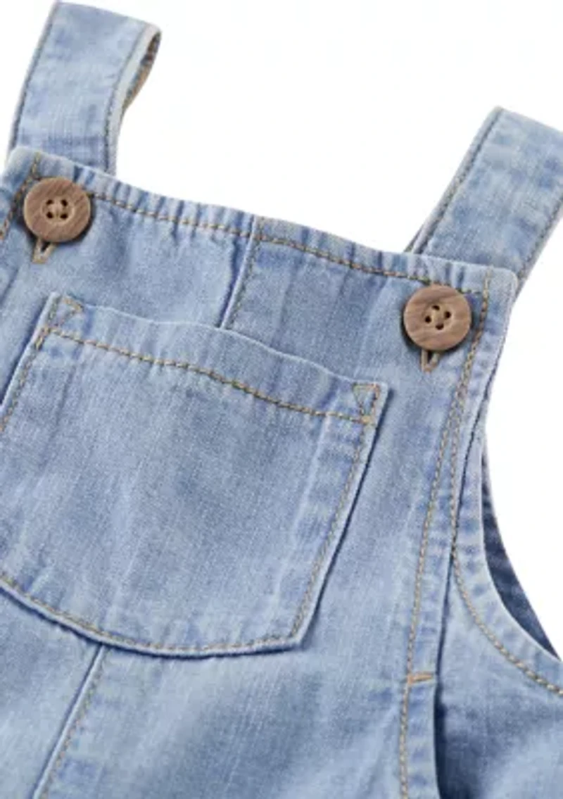Baby Girls Chambray Shortall