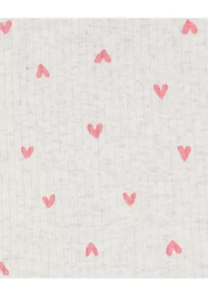 Baby Girls Heart Printed Top and Shorts Set