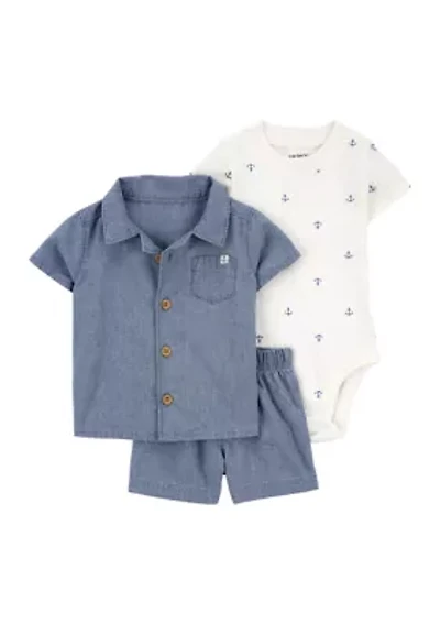 Baby Boys Bodysuit and Shirt Set