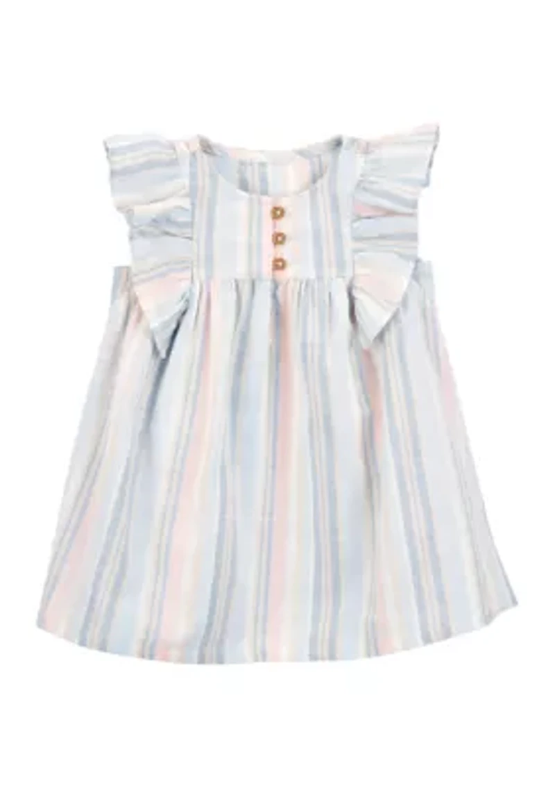 Baby Girls Ruffle Striped Dress