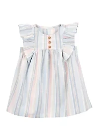 Baby Girls Ruffle Striped Dress