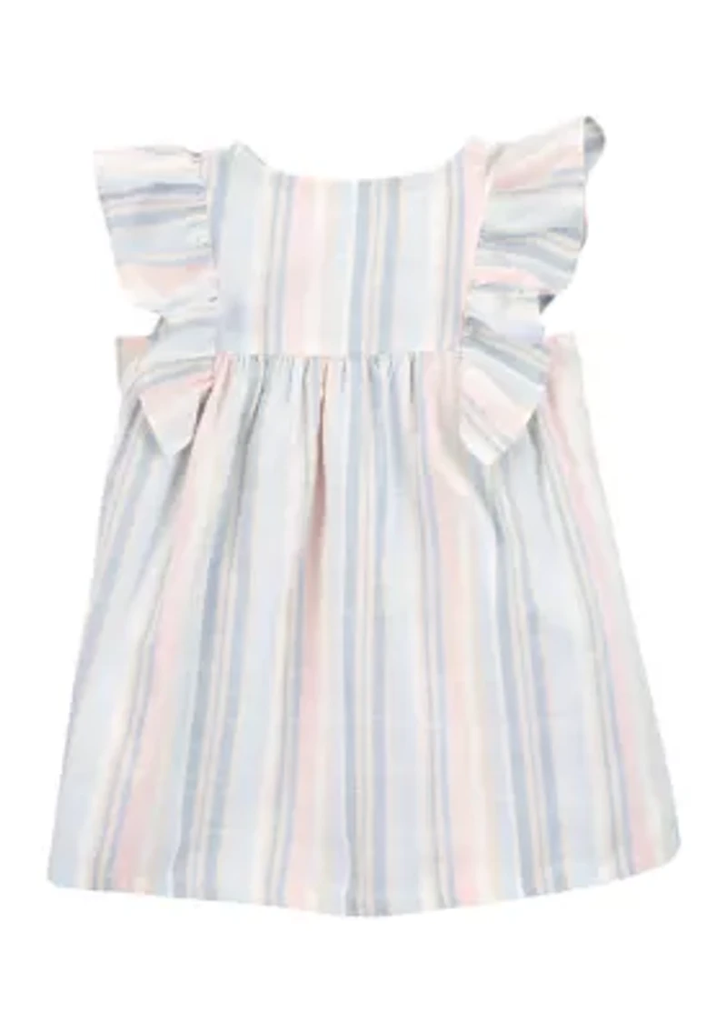 Baby Girls Ruffle Striped Dress