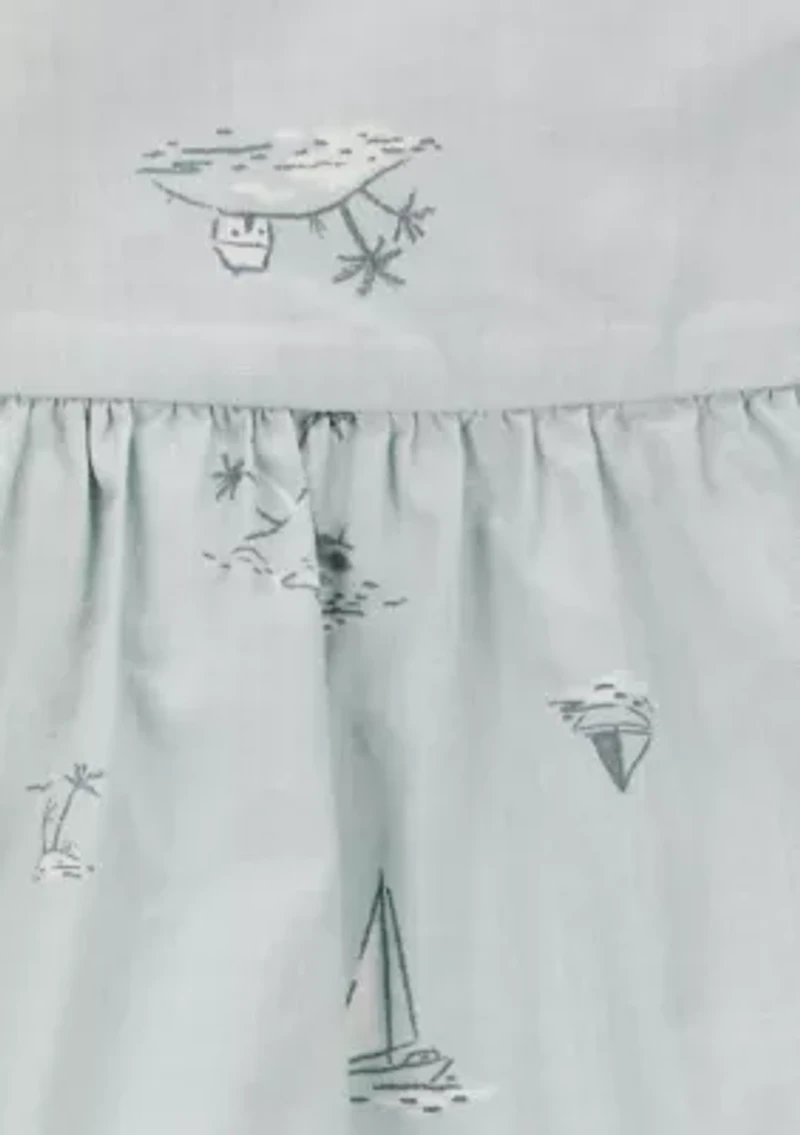 Baby Girls Printed Tank Top and Shorts Set