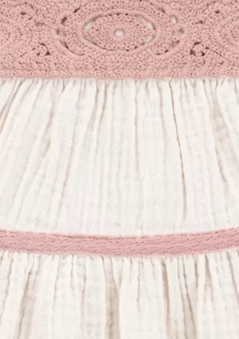 Baby Girls Flutter Sleeve Ruffle Dress