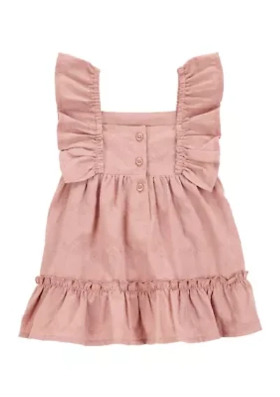Baby Girls Flutter Sleeve Ruffle Dress