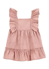 Baby Girls Flutter Sleeve Ruffle Dress