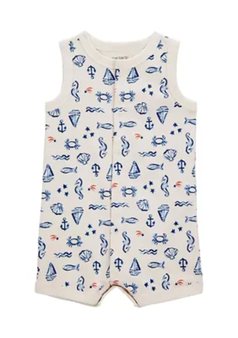 Baby Boys Sea Printed Romper