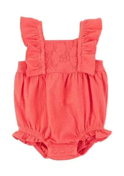 Baby Girls Flutter Sleeve One Piece Romper