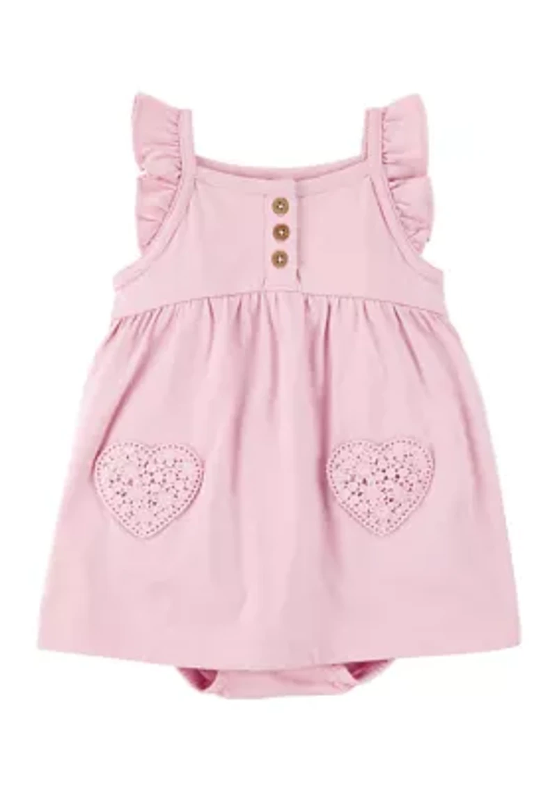 Baby Girls Flutter Sleeve Sunsuit